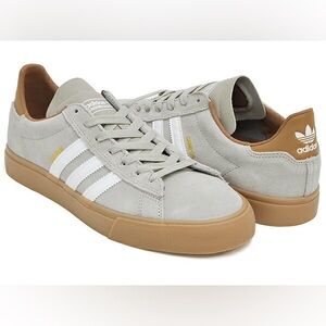 Adidas Japan Campus skateboarding shoe, gray, men’s size 11